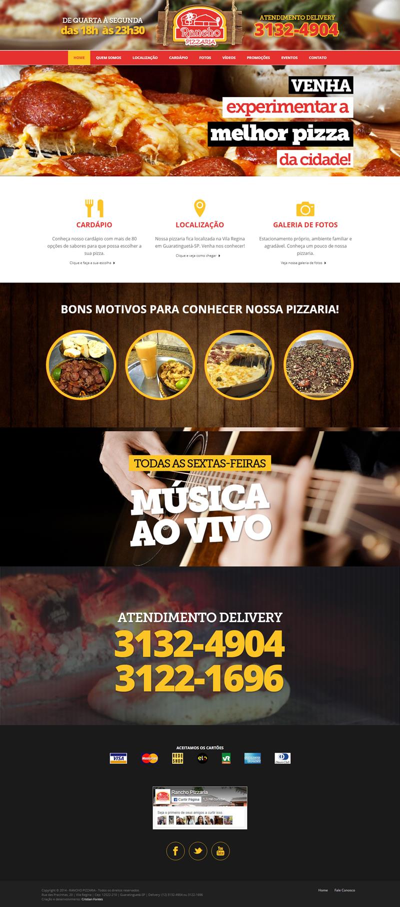 Site Rancho Pizzaria 2014