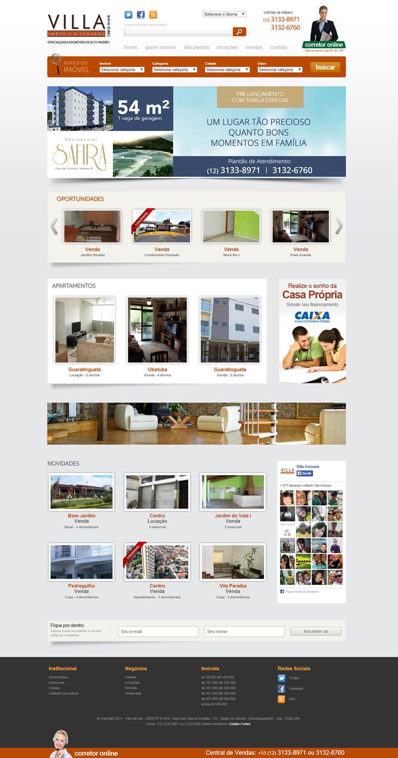 Site Villa Imóveis 2013